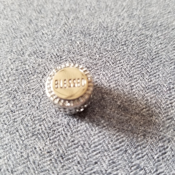 Sliver double sided blessed charm w/CZ - Picture 1 of 5